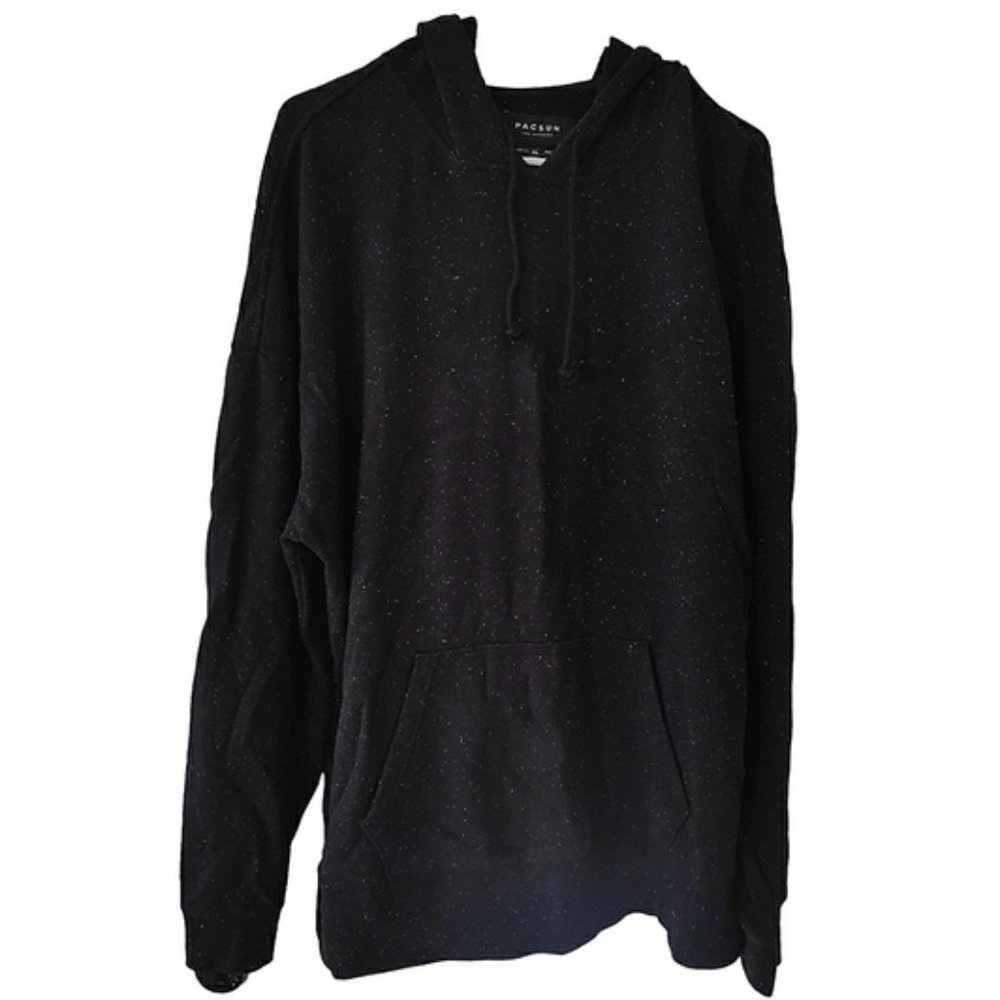 Pacsun Black Galaxy Stars Hoodie Pullover Long Sleeves Workout size XL